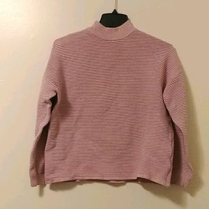 H&M Sparkly Purple Turtleneck Sweater US M